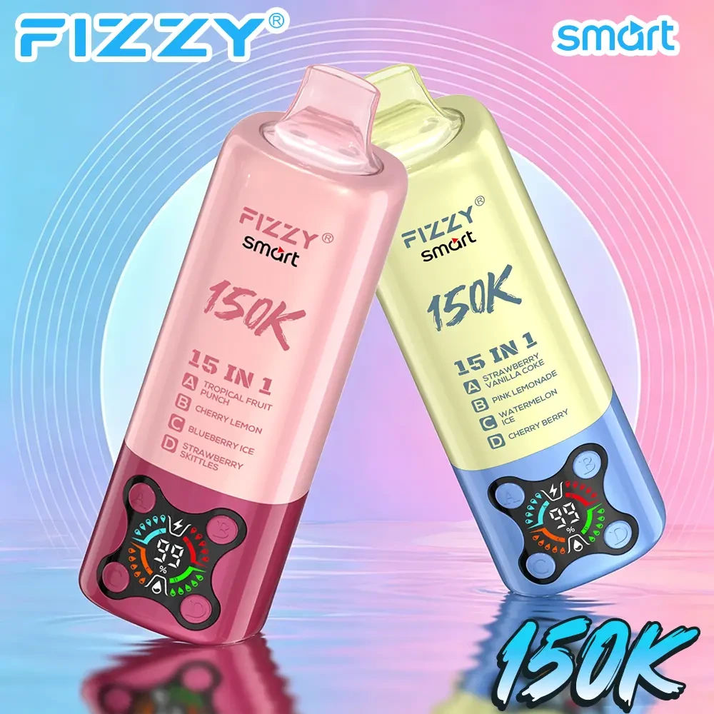 Fizzy Smart 150K 150000 Puffs 15-in-1 Flagship Disposable Vape Store Electric Cigarette Smart Screen