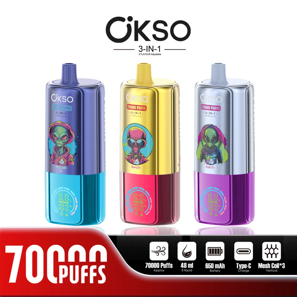 OKSO 3in1 70K 70000 Puffs Triple Flavor Disposable Vape