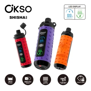 OKSO Shisha Max 40K Disposable Vape render — featured product image for wholesale listing.