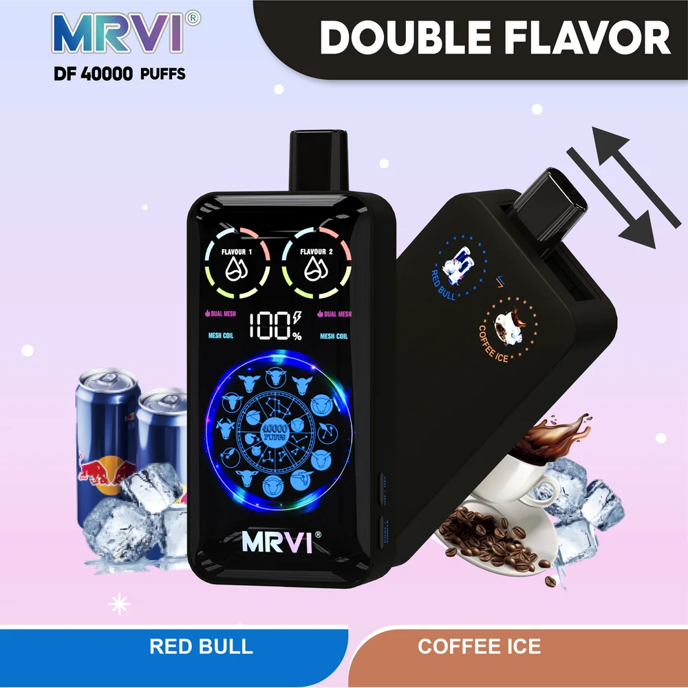 MRVI DF 40000 2in1 Disposable Vape 6 MRVI DF 40000 vape wholesale - MRVI DF 40000 2in1 Disposable Vape flavor: Red Bull / Coffee Ice.
